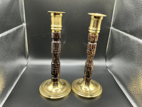 Candlesticks - Black Palm (pair)