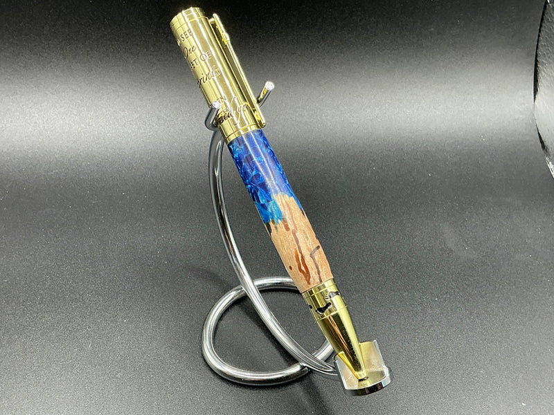 Footprints in the Sand - Spalted Hackberry hybrid 1