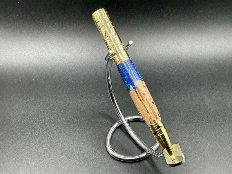 Footprints in the Sand - Spalted Hackberry hybrid 2