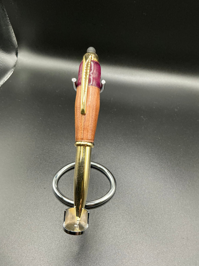 LED ballpoint - Spalted Peppercorn/Purpleheart