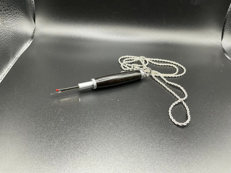 Seam Ripper Necklace - Ancient Bog Oak