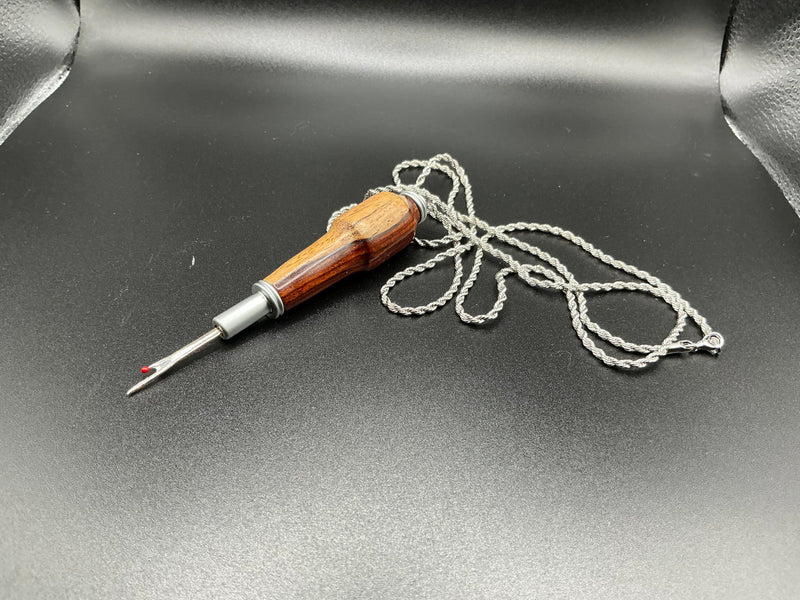 Seam Ripper Necklace - Cocobolo 2