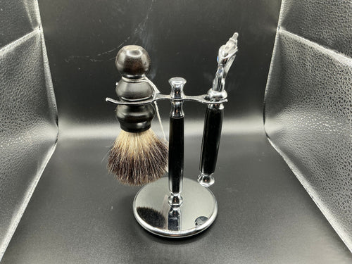 Shaving Set - Gaboon Ebony