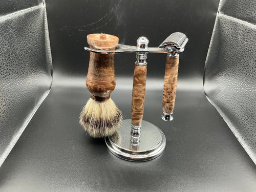 Shaving Set - Maple Burl