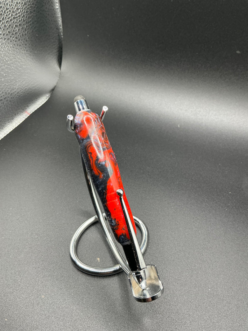 Stylus - Coral Tide acrylic - Chrome