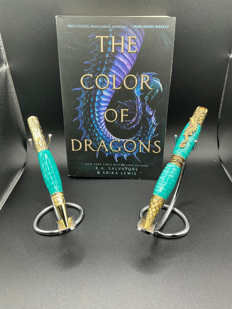 Color of Dragons - Turquoise Dragonscale Acrylic - Ballpoint - Softcover
