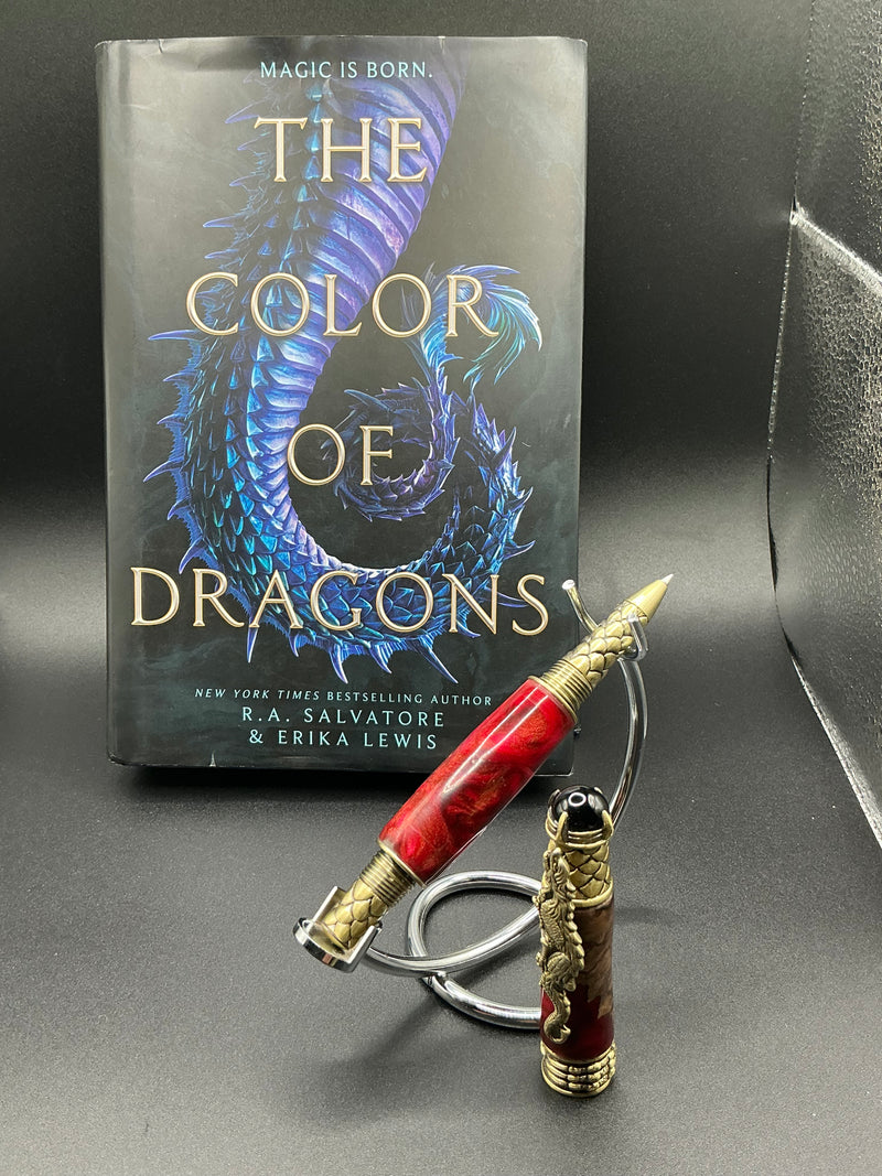 Color of Dragons - Chechen Burl hybrid w/ Onyx - Rollerball - Hardcover
