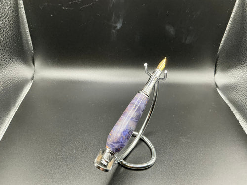 Writing Wand Body - Violet/Black Buckeye Burl 2