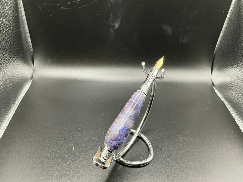 Writing Wand Body - Violet/Black Buckeye Burl 2