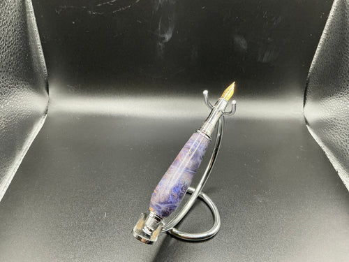 Writing Wand Body - Violet/Black Buckeye Burl 1
