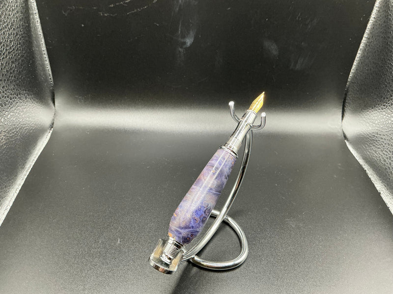 Writing Wand Body - Violet/Black Buckeye Burl 1